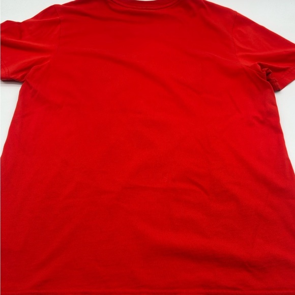 Adidas Reverse Front T-shirt Logo Wrap Red Mens Large 20Wx27L - Picture 5 of 6